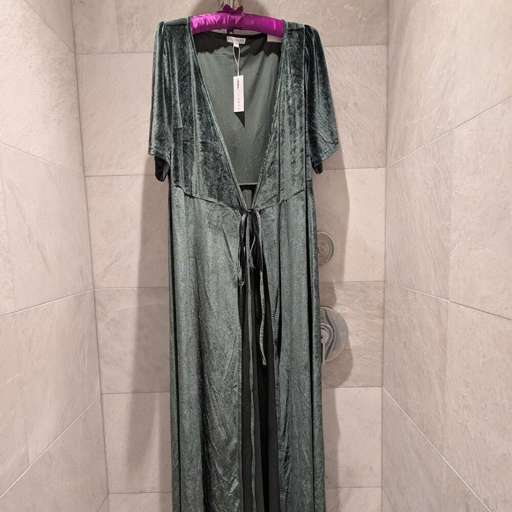Baltic Born Green Velvet Maxi Dress